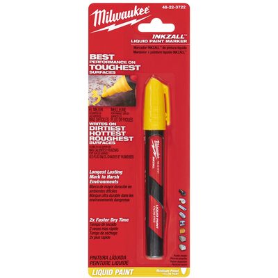 Milwaukee Tool INKZALL Yellow Liquid Paint Marker