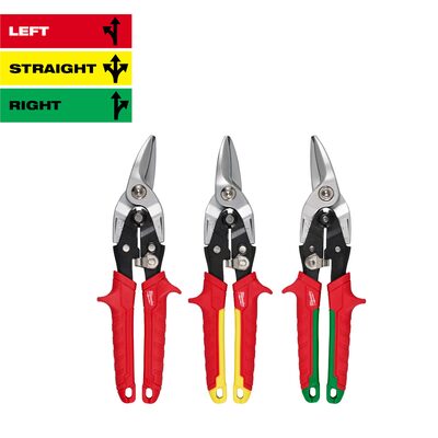 Milwaukee Tool Aviation Snip Set - 3 Piece