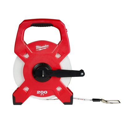 Milwaukee Tool 200ft Fiberglass Open Reel Long Tape Measure