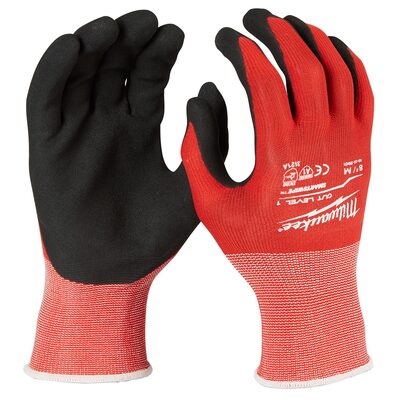 Milwaukee Tool Cut Level 1 Coated Nitrile Dipped Gloves - M
