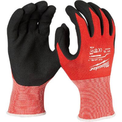 Milwaukee Tool Cut Level 1 Coated Nitrile Dipped Gloves - XXL