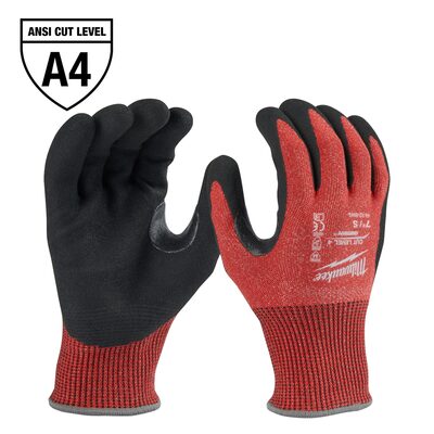 Milwaukee Tool Cut Level 4 Coated Nitrile Dipped Gloves - S
