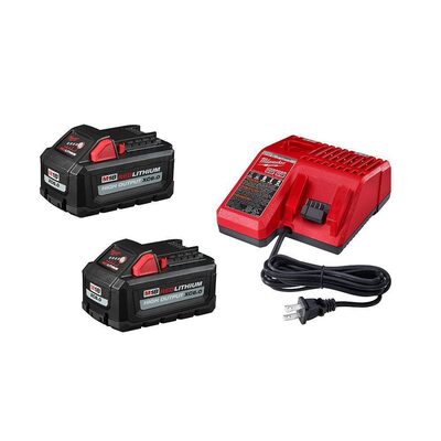 Milwaukee Tool M18 REDLITHIUM HIGH OUTPUT XC6.0 Battery 2-Pack System Starter Kit
