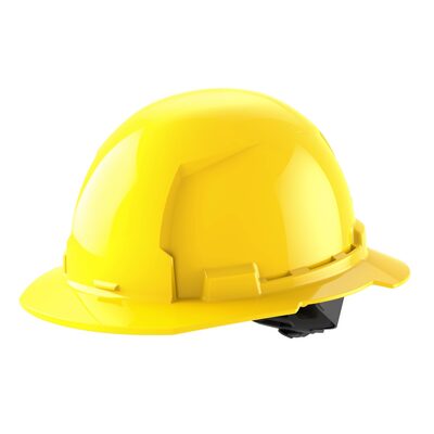 Milwaukee Tool BOLT Yellow Full Brim Hard Hat w/4pt Ratcheting Suspension (USA) - Type 1, Class E