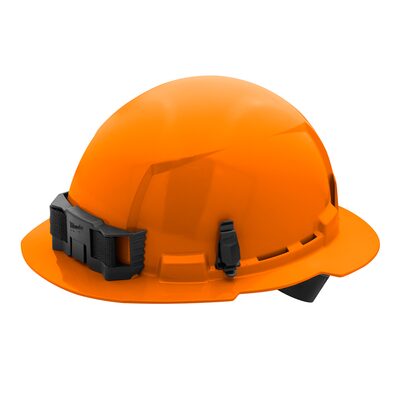 Milwaukee Tool Orange Full Brim Hard Hat w/4pt Ratcheting Suspension - Type 1, Class E