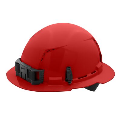 Milwaukee Tool BOLT Red Full Brim Vented Hard Hat w/4pt Ratcheting Suspension (USA) - Type 1, Class C