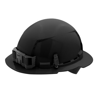 Milwaukee Tool BOLT Black Full Brim Vented Hard Hat w/4pt Ratcheting Suspension (USA) - Type 1, Class C
