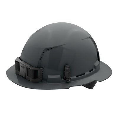 Milwaukee Tool BOLT Gray Full Brim Vented Hard Hat w/4pt Ratcheting Suspension (USA) - Type 1, Class C