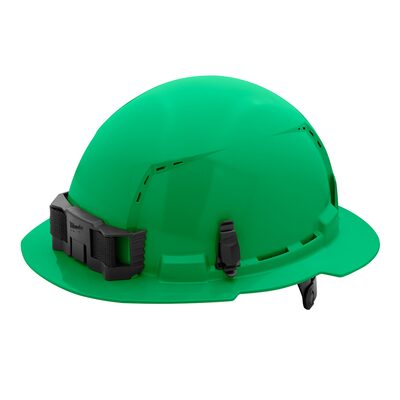 Milwaukee Tool BOLT Green Full Brim Vented Hard Hat w/6pt Ratcheting Suspension (USA) - Type 1, Class C