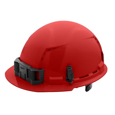 Milwaukee Tool BOLT Red Front Brim Vented Hard Hat w/6pt Ratcheting Suspension (USA) - Type 1, Class C