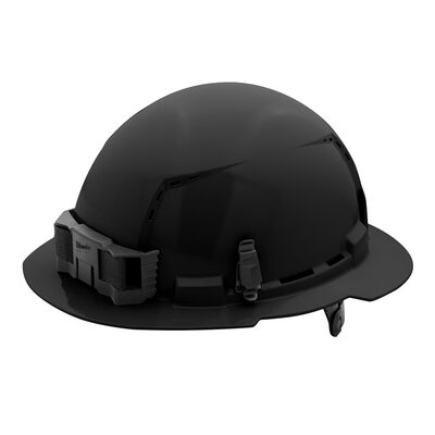 Milwaukee Tool BOLT Black Full Brim Vented Hard Hat w/6pt Ratcheting Suspension (USA) - Type 1, Class C