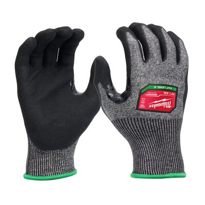 Milwaukee Tool Cut Level 6 High-Dexterity Nitrile Dipped Gloves- XL