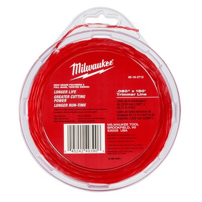 Milwaukee Tool .080"X150 FT. BRUSH GRASS LANDSCAPING TRIMMER LINE