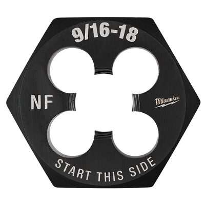 Milwaukee Tool 9/16"-18 NF 1-7/16" Hex Threading Die