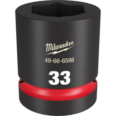 Milwaukee Tool SHOCKWAVE Impact Duty  1"Drive 33MM Standard 6 Point Socket