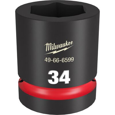 Milwaukee Tool SHOCKWAVE Impact Duty  1"Drive 34MM Standard 6 Point Socket