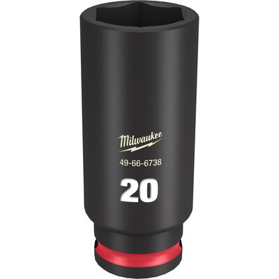 Milwaukee Tool SHOCKWAVE Impact Duty  3/8"Drive 20MM Deep 6 Point Socket