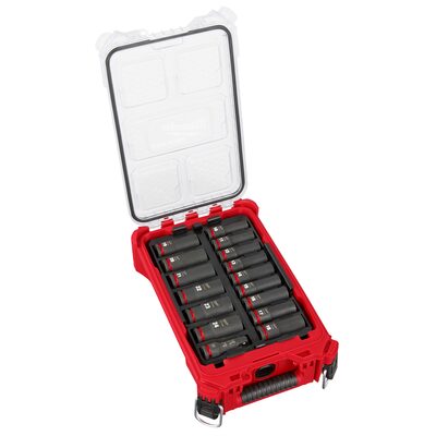 Milwaukee Tool SHOCKWAVE Impact Duty Socket 1/2&rdquo; Dr 16PC MM PACKOUT Set