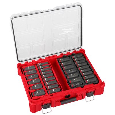 Milwaukee Tool SHOCKWAVE Impact Duty Socket 1/2&rdquo; Dr 31PC PACKOUT Set