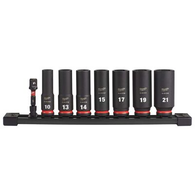 Milwaukee Tool 8PC SHOCKWAVE Impact Duty  3/8" Drive Metric Deep 6 Point Socket Set