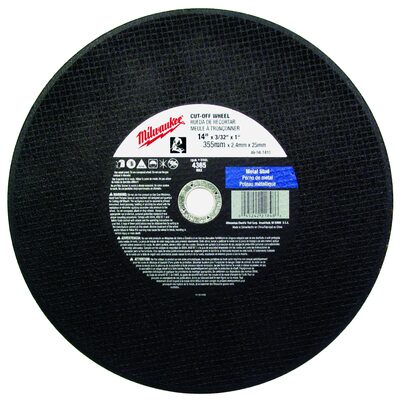 Milwaukee Tool 14" x 3/32" x 1" Cut-Off Wheel (Type 1)