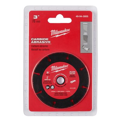 Milwaukee Tool 3" CARBIDE ABRASIVE CUT OFF BLADE MAX 20K RPM