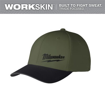 Milwaukee Tool WORKSKIN Performance Fitted Hat - Large/Extra Large - Green