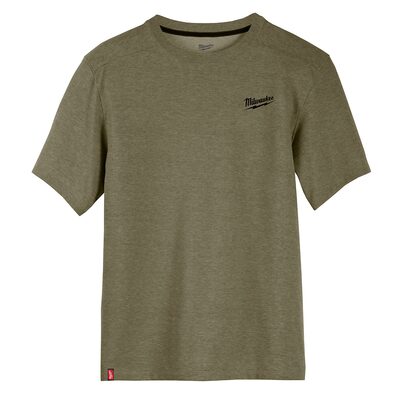 Milwaukee Tool HYBRID WORK TEE - SS GREEN M