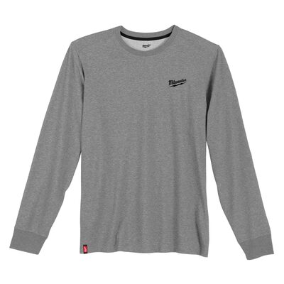 Milwaukee Tool HYBRID WORK TEE- LS GRAY M