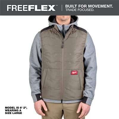 Milwaukee Tool FREEFLEX Lightweight Insulated Vest Brown XL