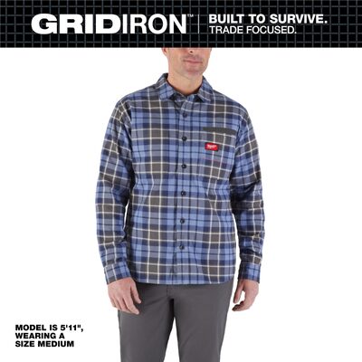 Milwaukee Tool GRIDIRON Flannel Shirt - Blue - XL