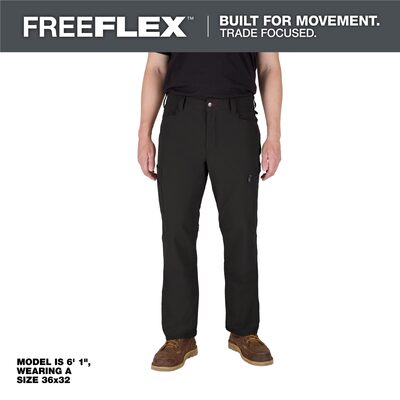 Milwaukee Tool FREEFLEX Tech Pants - Black 36 X 34