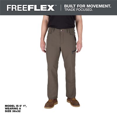 Milwaukee Tool FREEFLEX Tech Pants - Brown 40 X 34