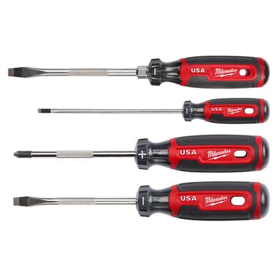 Milwaukee Tool 4PC Cushion Grip Screwdriver Set (USA)