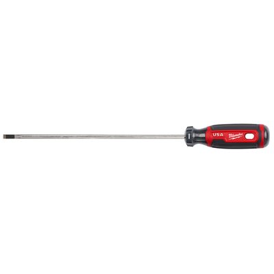 Milwaukee Tool 3/16" Cabinet 8" Cushion Grip Screwdriver (USA)