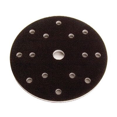 Mirka Abrasives 1066F Grip Faced Interface Pad, 6 in Dia x 3/8 in THK, Hook and Loop Attachment
