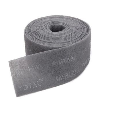 Mirka Abrasives Mirlon Total 18-573-943 18 Series Non-Woven Scuff Roll, 4-1/2 in W x 33 ft L, 1500 Grit