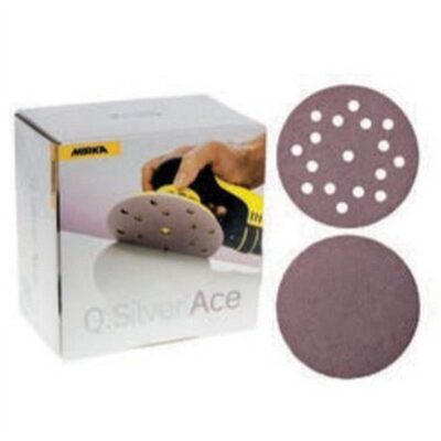 Mirka Abrasives Q.Silver Micro 2C611800 2C Series Semi-Open Coated Grip-On Sanding Disc, 6 in, P800 Grit