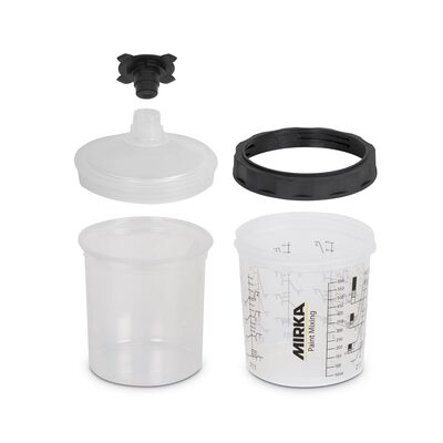Mirka Abrasives Paint Cup System 180ml, Filter Lid 125&Acirc;�m, 50/Pack