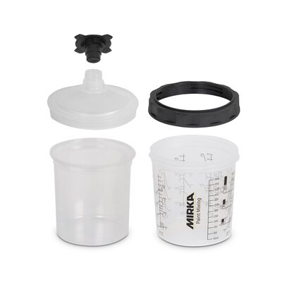 Mirka Abrasives Paint Cup System 400ml, Filter Lid 190&Acirc;�m, 50/Pack
