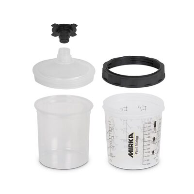 Mirka Abrasives Paint Cup System 650ml, Filter Lid 190&Acirc;�m, 50/Pack
