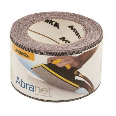 Mirka Abrasives Abranet 9A570320 9A Series Closed Coated Grip-On Sanding Sheet Roll, 2-3/4 in W x 30 ft L, P320 Grit