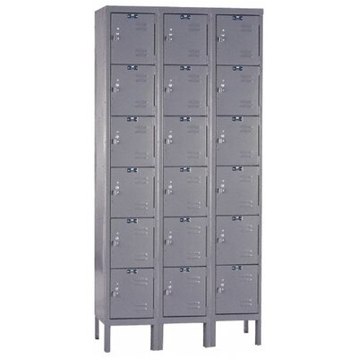 Msc Industrial Supply LOCKERS 18 OPENINGS GRAY