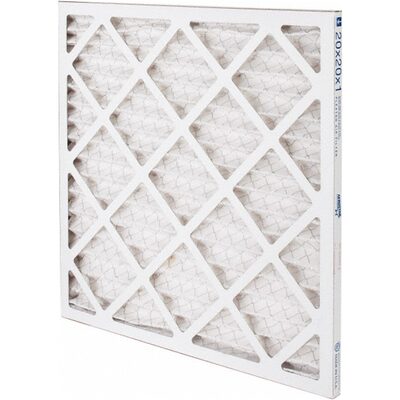Msc Industrial Supply 20 x 20 x 1", MERV 8, 35% Efficiency, Wire-Backed Pleated Air Filter