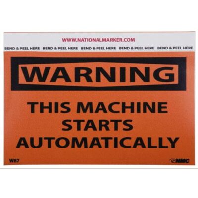 Msc Industrial Supply 5 Qty 1 Pack Accident Prevention Label, Header: WARNING
