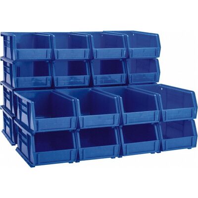 Msc Industrial Supply 4-1/8" Wide x 7-3/8" Deep x 3" High Hopper Stacking Bin