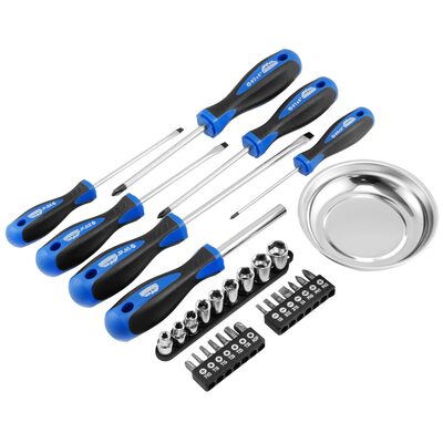 31-PC SCREWDRIVER SET, S2 STEEL PROFESSIONAL QU