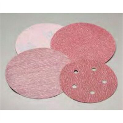 Carborundum Abrasives Carbo Premier Red 20272 Dri-Lube Grip-On Sanding Disc, 6 in, P1000 Grit, Aluminum Oxide