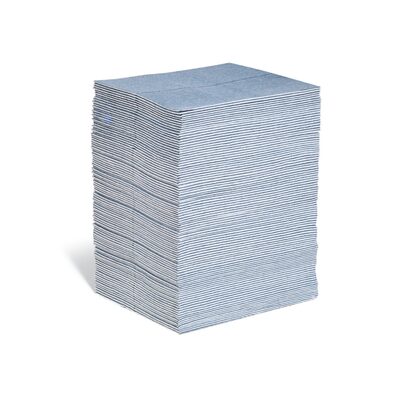 New Pig Heavy-Weight Blue Absorbent Mat Pad - 15 Inch x 19 Inch - 100 Pack