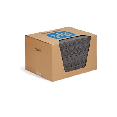 New Pig Heavyweight Absorbent Mat Pads in Dispenser Box - 15 x 20  Inch - 100 Pads